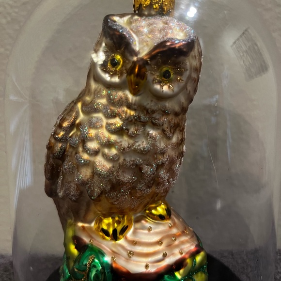 NIB Hand-Blown Owl Ornament - Picture 2 of 6